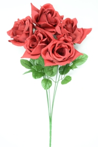 Red Satin May Rose Bush x5  (Lot of 1) SALE ITEM